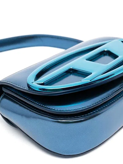Diesel 1dr Logo Plaque Shoulder Bag In Blue