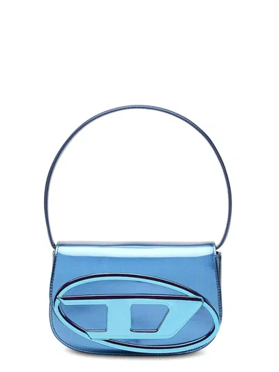Diesel 1dr Logo Plaque Shoulder Bag In Blue