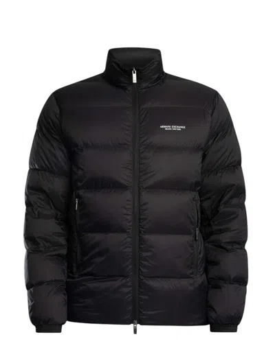 Armani Exchange Puffer Jacket In Black