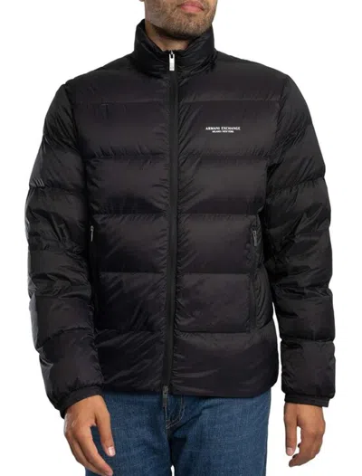 Armani Exchange Puffer Jacket In Black