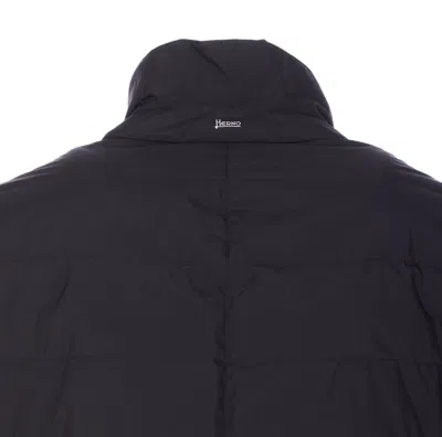 Herno Modern Blazer With High Collar And Pockets In Black