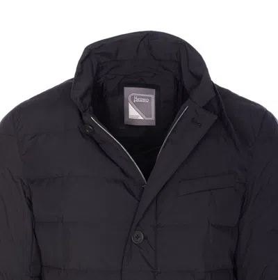 Herno Modern Blazer With High Collar And Pockets In Black