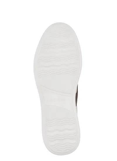 Hogan Low-top Ivory Sneakers With Suede Logo In White