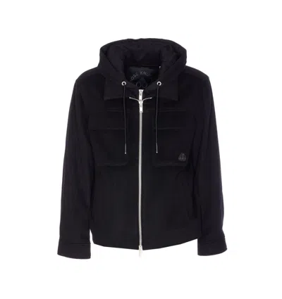 Moose Knuckles Snowdon Double-zip Hooded Jacket In Black