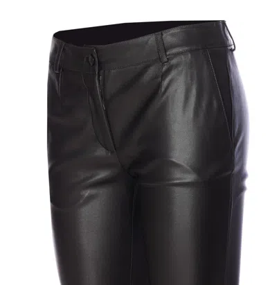 Dolce & Gabbana Slim Stretch Leather Pant In Black
