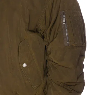 Dolce & Gabbana Down Jacket With Crewneck And Pockets In Green