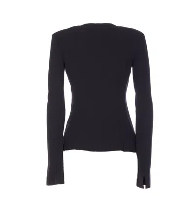 Patrizia Pepe Black Jacket With Frontal Zip Closure In Black