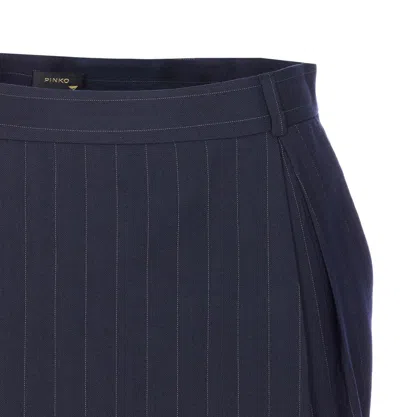 Pinko Blue Hamburger Striped Skirt In Blue