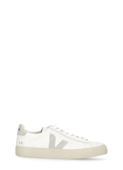 Veja Campo Bicolor Leather Low-top Sneakers In White