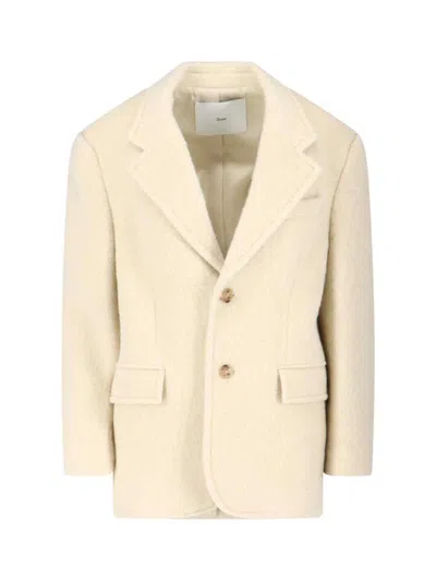 Dunst Single-breasted Wool Blend Blazer In Neutral