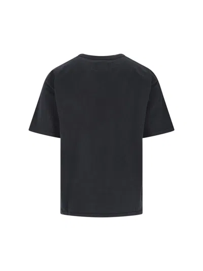 Rhude Crew Neck Short Sleeve Graphic Print T-shirt In Black