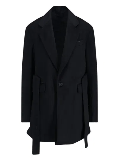 Setchu Single-breasted Cashmere Blazer In Black