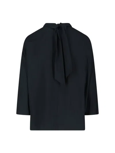 Aspesi Minimalist Black Top With Clean Silhouette In Black