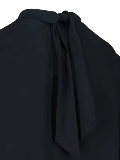 Aspesi Minimalist Black Top With Clean Silhouette In Black