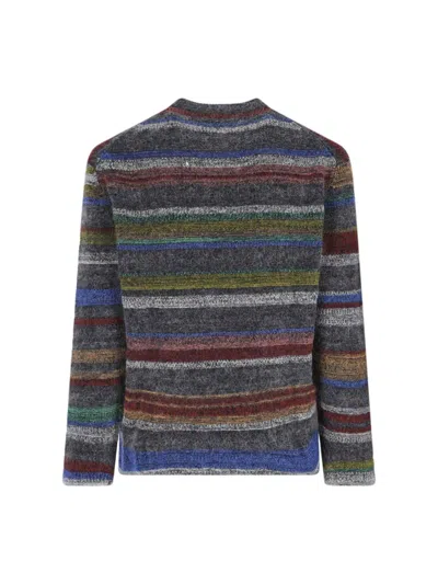 Paul Smith Multicolour Cotton Blend Striped Sweater In Multi