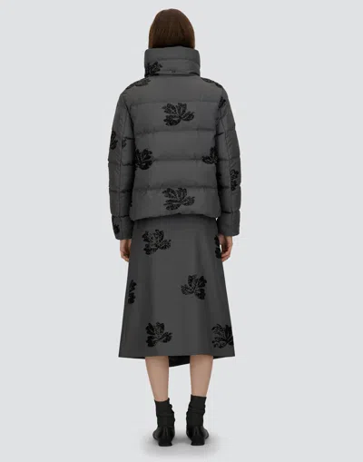 Herno Jacket In Embroidered Flannel In Gray