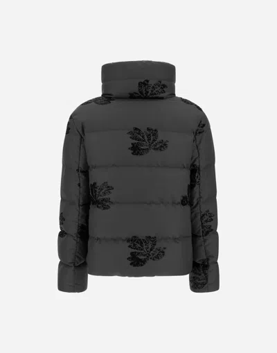 Herno Jacket In Embroidered Flannel In Gray