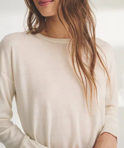 Naadam Super Fine Cashmere Crewneck Sweater In White