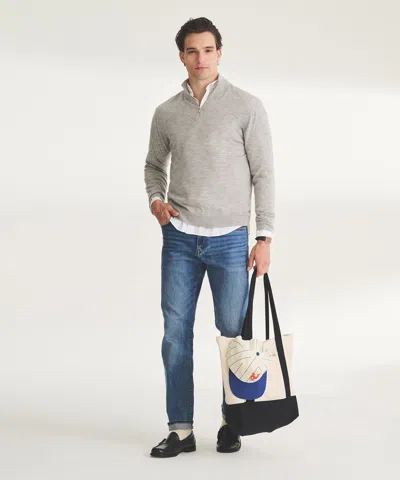 Naadam Super Fine Cashmere Quarter Zip In Gray