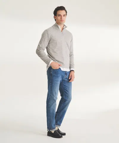 Naadam Super Fine Cashmere Quarter Zip In Gray