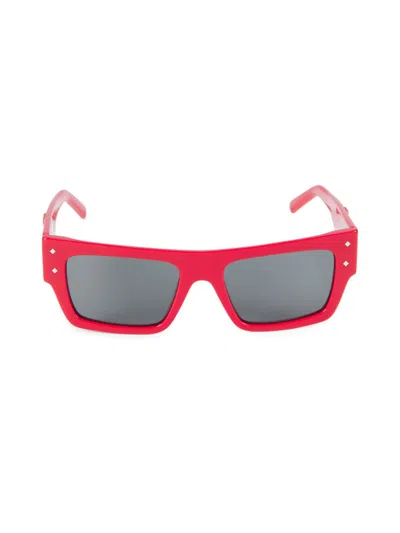 Mcm 53mm Solid Lens Square Sunglasses In Red