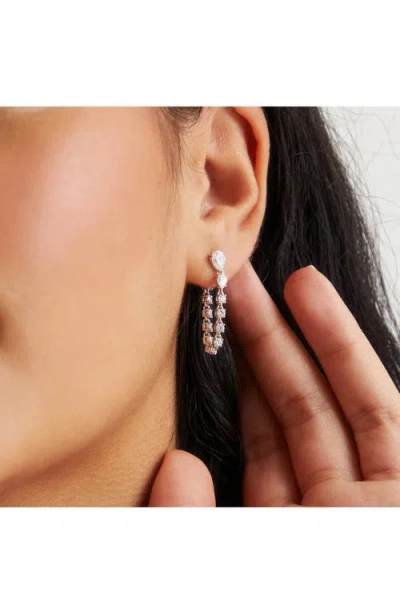 Nadri Invitation Only Front/back Earrings In Brown