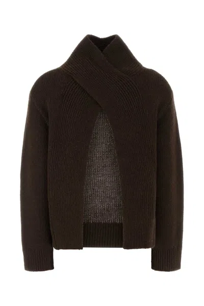 Ganni Women Brown Wool And Yak Sweater In Brown