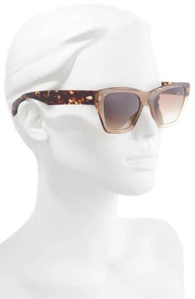 Rag & Bone 54mm Gradient Rectangle Sunglasses In Brown