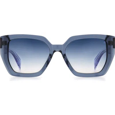 Rag & Bone 54mm Rectangular Sunglasses In Blue