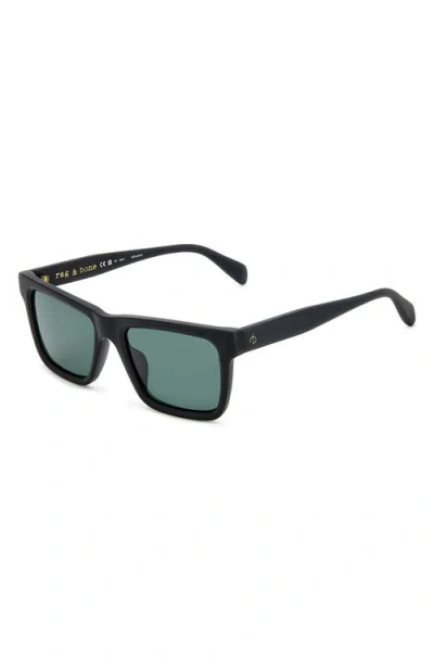 Rag & Bone 54mm Rectangular Sunglasses In Black