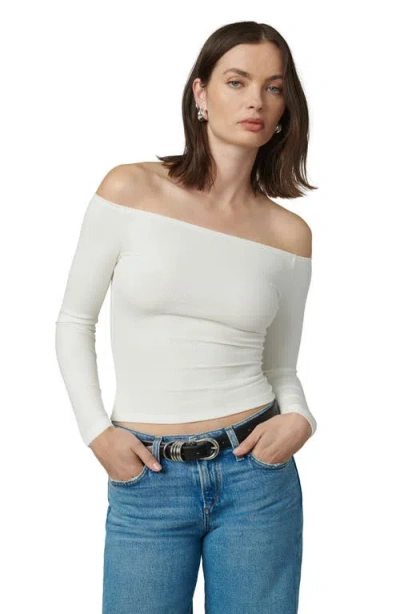 Joe's The Devin Off The Shoulder Crop Top In White