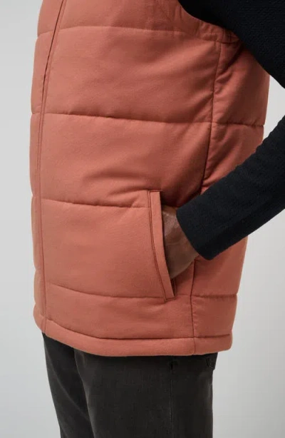 Travismathew Climate Drop Quilted Vest In Orange
