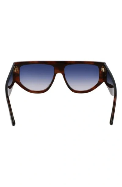 Victoria Beckham B-buckle 55mm Modified Rectangular Sunglasses In Brown