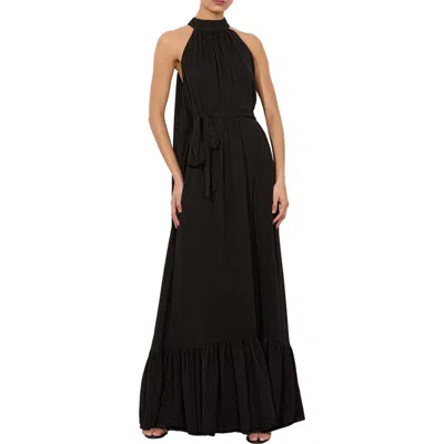 Alice And Olivia Jovie Gathered Dress In Black
