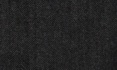 Nordstrom Rack Herringbone Silk Topcoat In Gray