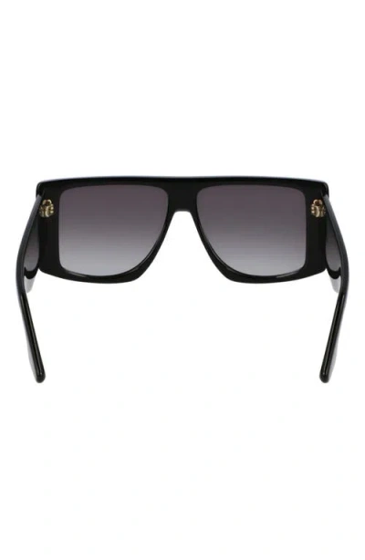 Victoria Beckham Vb Monogram 51mm Rectangular Sunglasses In Black