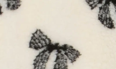 Rdi Bow Faux Shearling Zip Jacket In Neutral