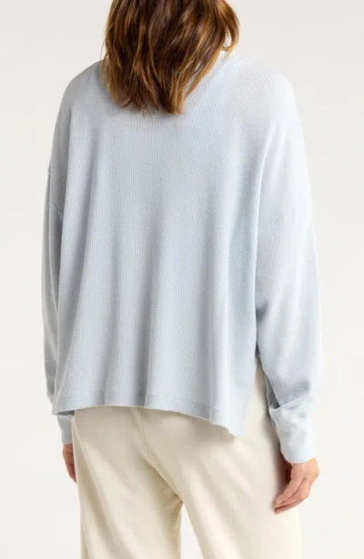 James Perse Half Zip Pullover In Blue