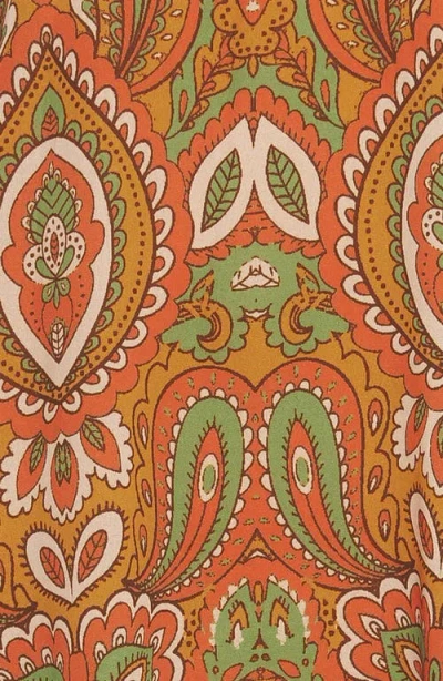 Flying Tomato Print Long Sleeve Minidress In Brown