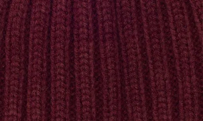 Calvin Klein Faux Fur Pompom Beanie In Red