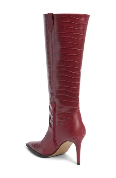 Steven New York Lanza Knee High Boot In Red