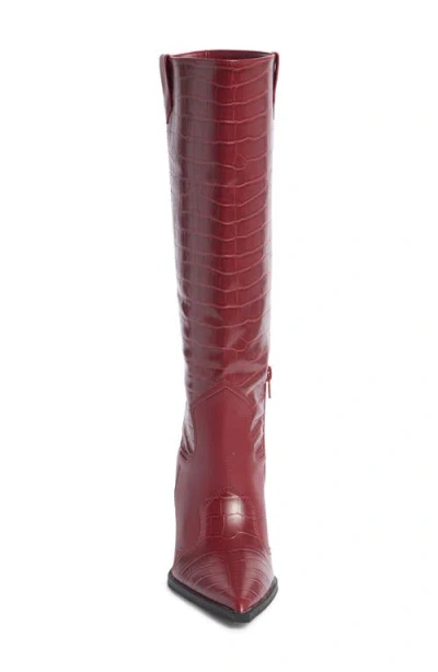 Steven New York Lanza Knee High Boot In Red