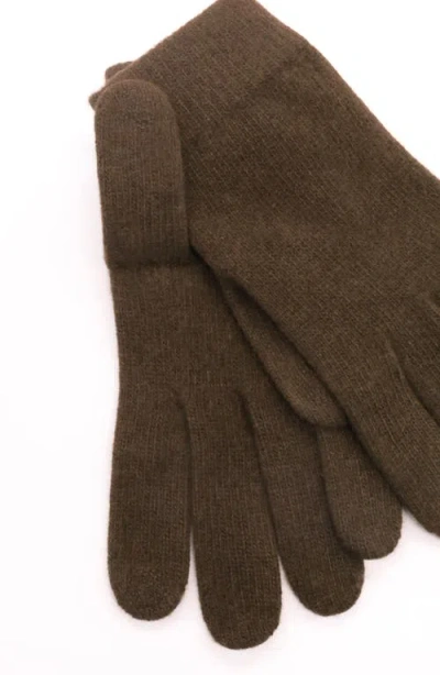 Portolano Cashmere Tech Gloves In Green