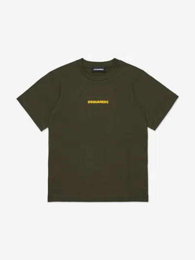 Dsquared2 Kids Logo T-shirt In Green
