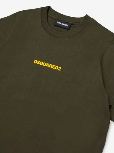 Dsquared2 Kids Logo T-shirt In Green