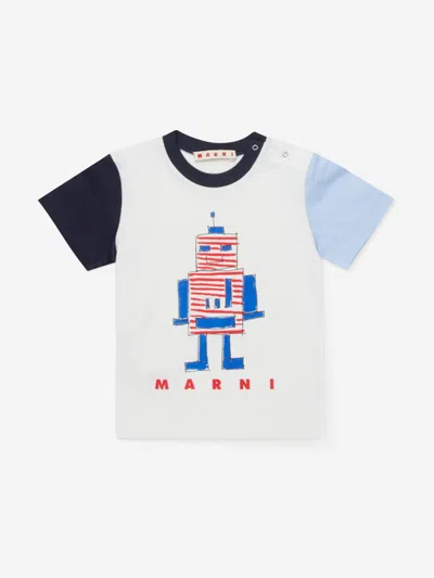 Marni Baby Graphic Print T-shirt In White