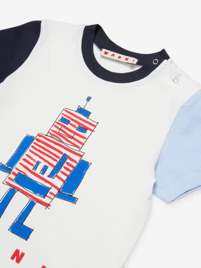 Marni Baby Graphic Print T-shirt In White