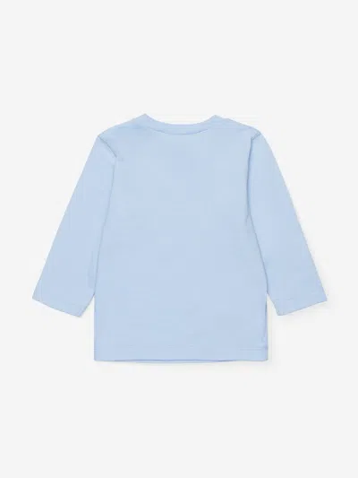 Marni Baby Long Sleeve Logo T-shirt In Blue