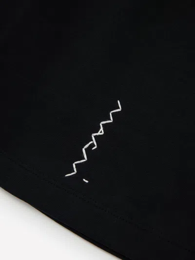 Marni Kids' Fleece Short Skirt With Elastic Stripes In Black