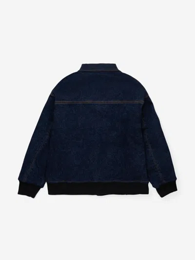 Marni Kids Denim Zip Up Jacket In Blue